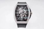 Replica Franck Muller V45 Dragon Yachting 8215 Black Dial Stainless Steel Diamond Case Watch 